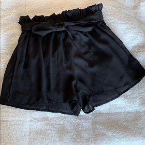 Shein Black Flow Tie shorts